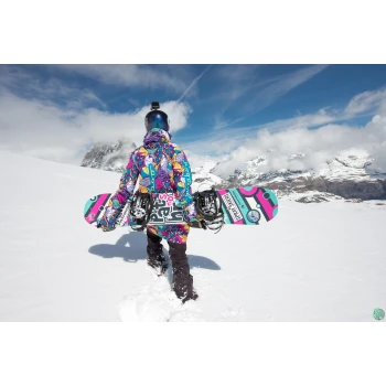 Damska długa bluza snowboardowa z kapturem Psycho Deer 2