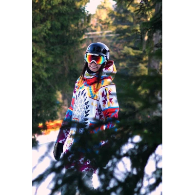 Damska kurtka snowboardowa z kapturem wodoodporna Navajo