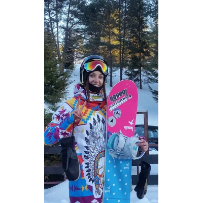 Damska kurtka snowboardowa z kapturem wodoodporna Navajo