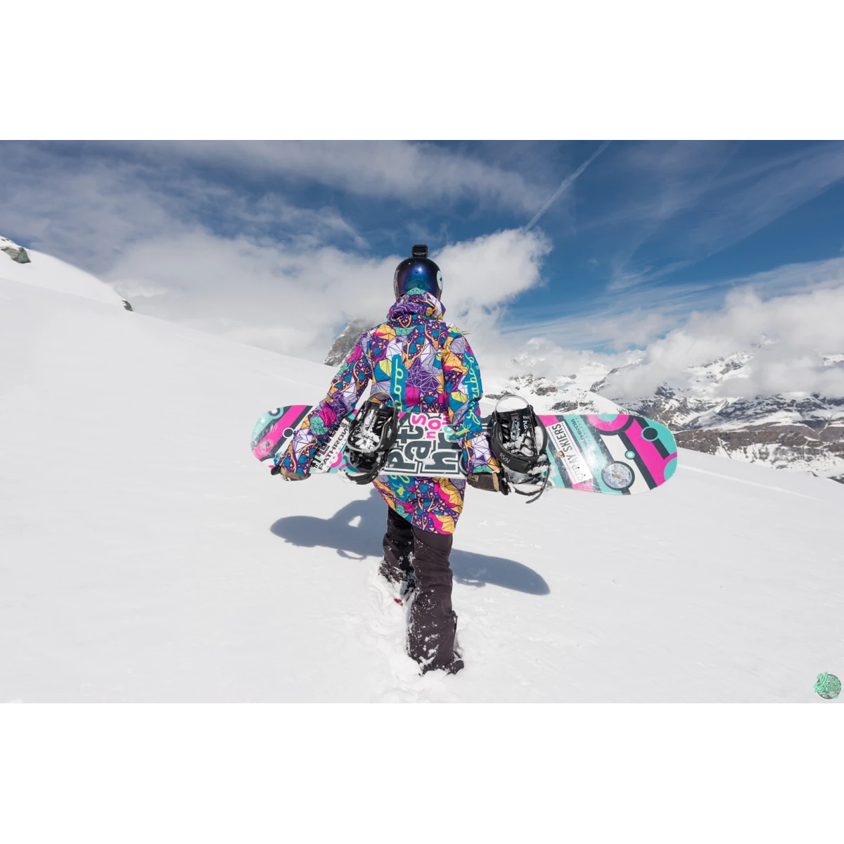 Damska kurtka snowboardowa z kapturem wodoodporna Psycho Deer