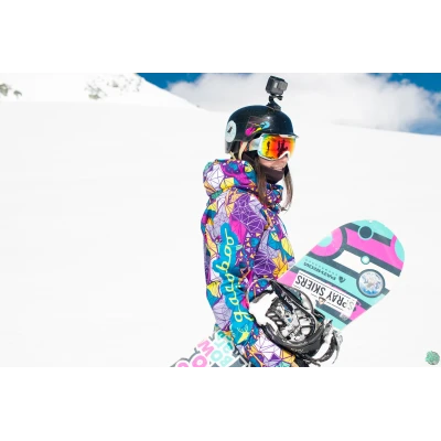 Damska kurtka snowboardowa z kapturem wodoodporna Psycho Deer