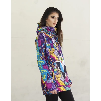 Damska kurtka snowboardowa z kapturem wodoodporna Psycho Deer