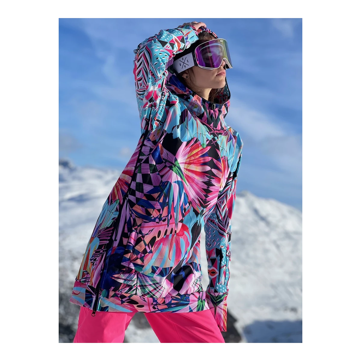 Damska kurtka snowboardowa z kapturem wodoodporna Zanzibar