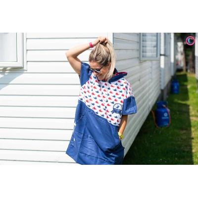 Damskie ponczo surferskie plażowe szykoschnące ręcznik Ahoy Gagaboo