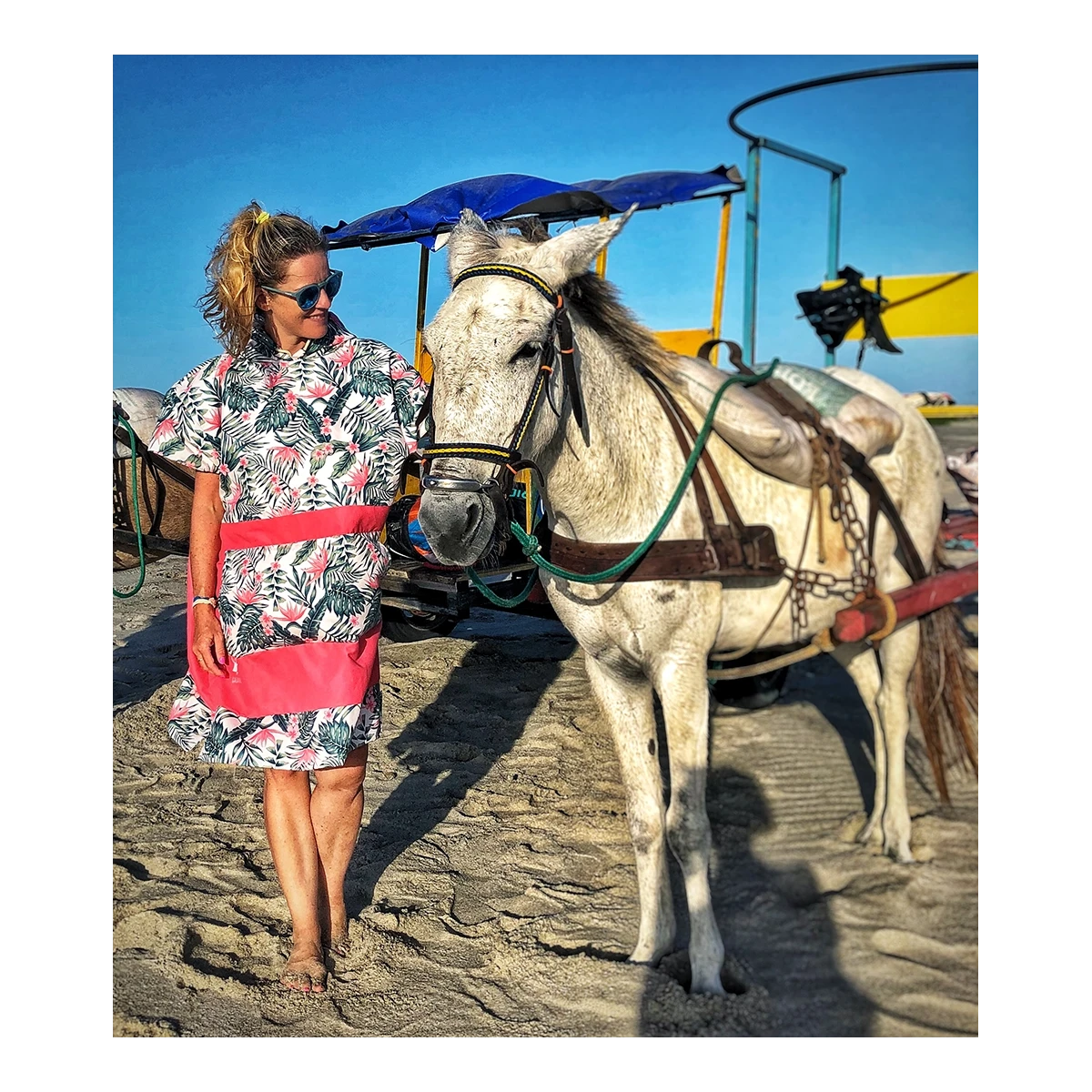 Damskie ponczo surferskie plażowe szykoschnące ręcznik Chillout Gagaboo