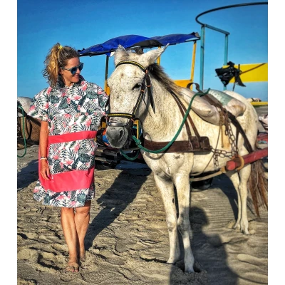 Damskie ponczo surferskie plażowe szykoschnące ręcznik Chillout Gagaboo