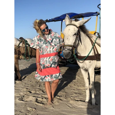 Damskie ponczo surferskie plażowe szykoschnące ręcznik Chillout Gagaboo