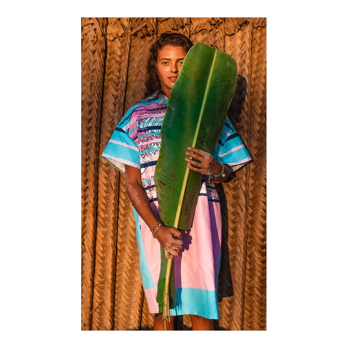 Damskie ponczo surferskie plażowe szykoschnące ręcznik Kanagawa Gagaboo