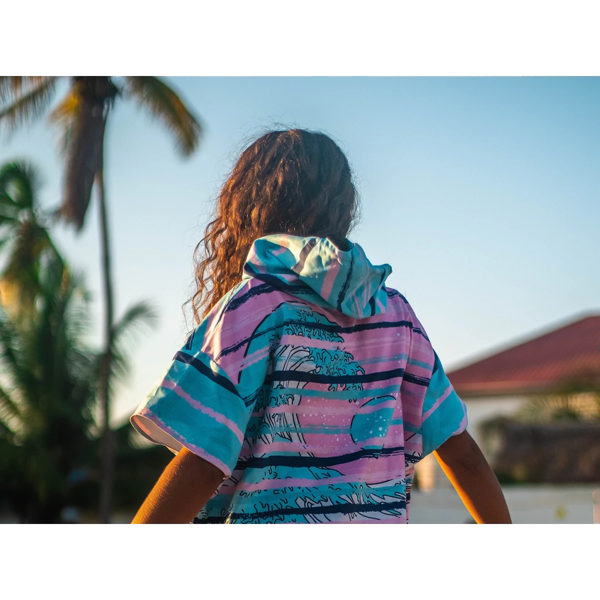 Damskie ponczo surferskie plażowe szykoschnące ręcznik Kanagawa Gagaboo