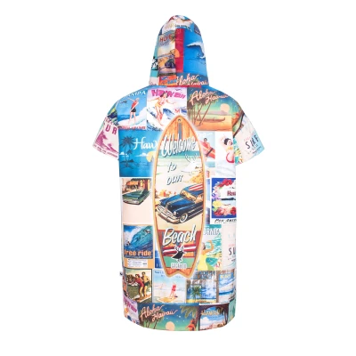 Damskie ponczo surferskie plażowe szykoschnące ręcznik Surf History Gagaboo