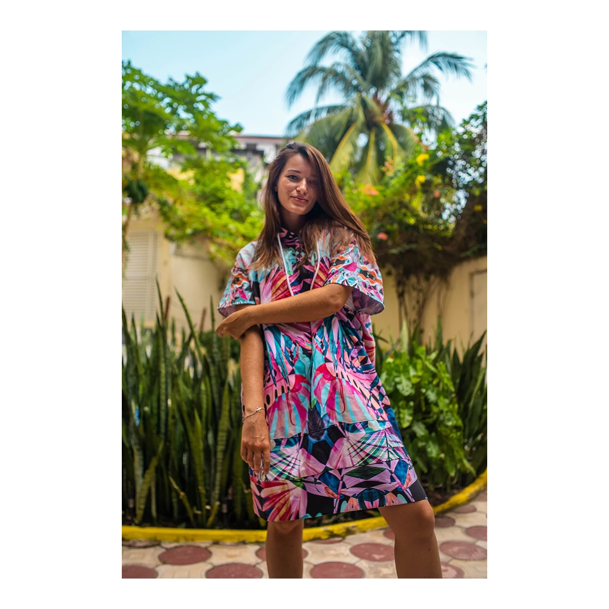 Damskie ponczo surferskie plażowe szykoschnące ręcznik Zanzibar Gagaboo