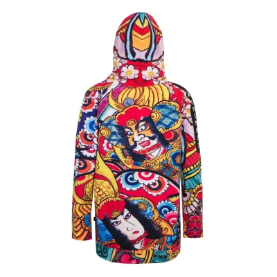 Damska długa bluza snowboardowa z kapturem Konnichiwa